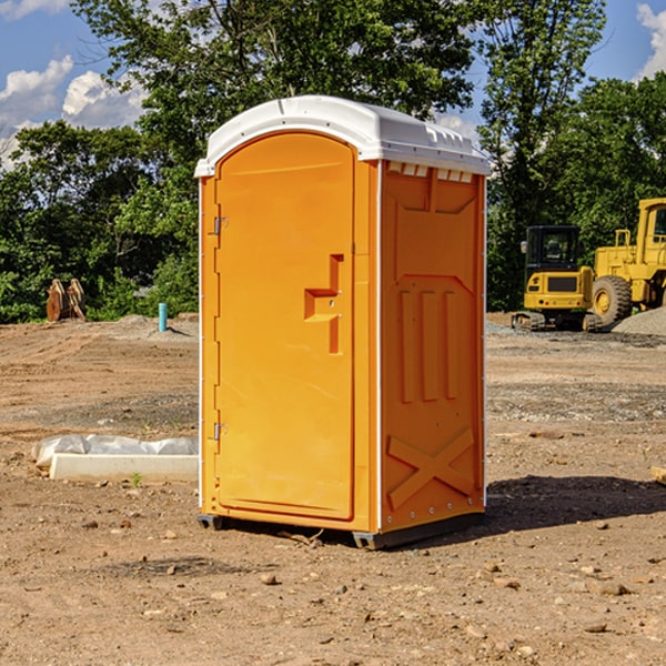 how often are the porta potties cleaned and serviced during a rental period in Jasmine Estates